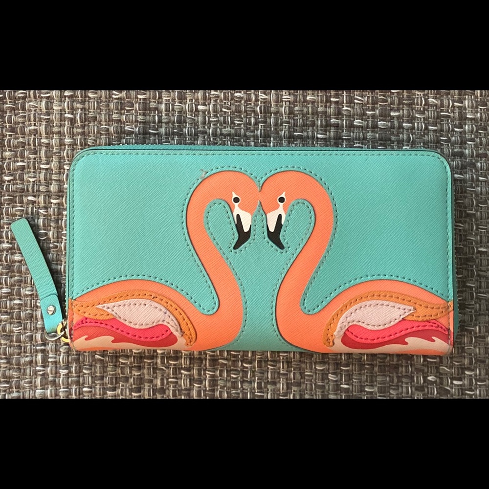 Kate Spade “strut you’re stuff flamingo” wallet